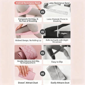 Fasce Elastiche per Yoga a Media Resistenza, Durevoli, Ecologiche, Antiscivolo, in Tessuto Composito, per <span class=keywords><strong>Esercizi</strong></span> di <span class=keywords><strong>Braccia</strong></span> e Gambe - Product Image 5