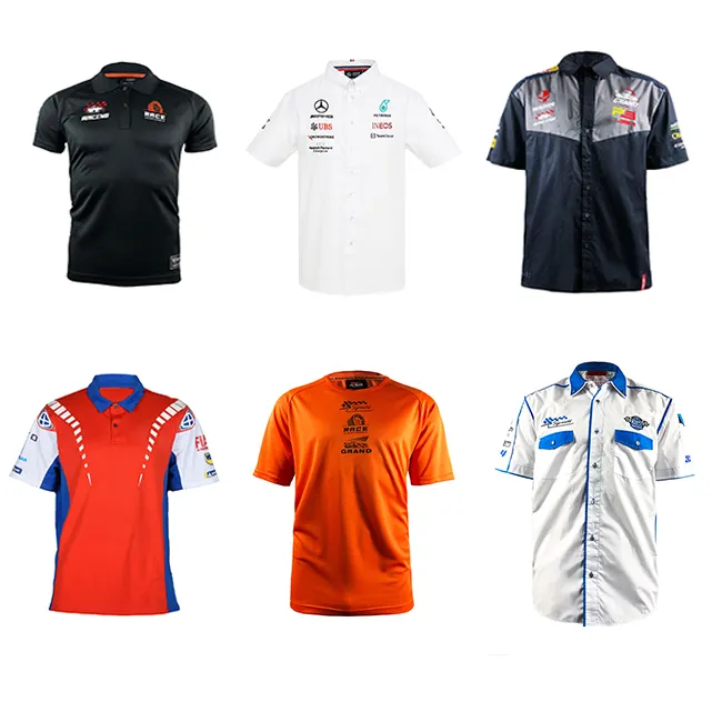 Camisas de motocross com logotipo personalizado para equipe esportiva F1 MotoGP