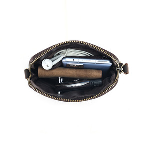 Men's Crossbody <b>Bag</b> Genuine Leather Vertical Small <b>Bag</b> Durable Everyday Use - Product Image 2