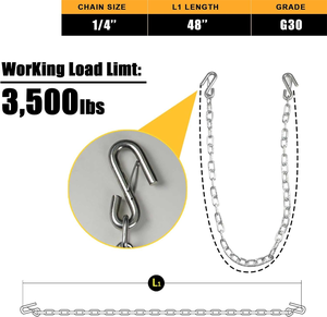 Muestra Gratuita de Cadena de Acero Galvanizado G30 de 3/8'' para Remolques de Camiones, con Gancho en S, Estándar ASTM 01 Grado 30 43, Seguridad para Remolques - Product Image 5
