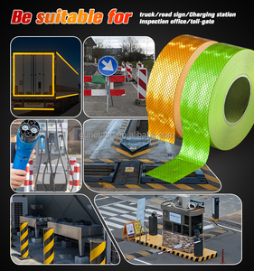 Bande réfléchissante extérieure étanche Fluorescent fort adhésif bande d'avertissement de sécurité réflecteur bande de visibilité pour camions remorques - Product Image 6