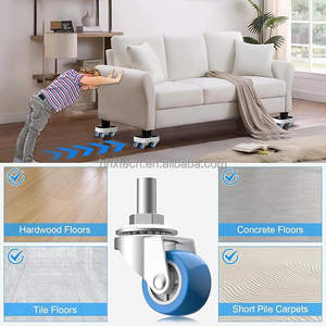 Ensemble de 5 outils de déménagement pour meubles, rouleaux de déplacement pour objets lourds avec barre, lève-meubles avec roues, outil de déménagement professionnel - Product Image 2