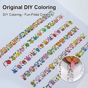 Sello <span class=keywords><strong>de</strong></span> Rodillo <span class=keywords><strong>de</strong></span> Dibujos Animados para Niños, Sello <span class=keywords><strong>de</strong></span> Patrones Continuos Multicolor, Herramienta <span class=keywords><strong>de</strong></span> Arte Creativa Autoentintable para Niños - Product Image 5