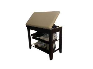 2-Tier Modern Entryway <strong>Shoe</strong> Cabinet for <strong>Small</strong> Spaces Rubber Wood Material Holds 4 Pairs <strong>Shoes</strong> Living Room Furniture Home <strong>Storage</strong> - Product Image 5