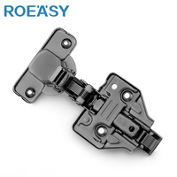Charnière de porte de meuble amovible 35MM, charnière de meuble 3D en nickel noir, charnière hydraulique à fermeture douce