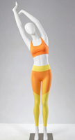 Mannequin de yoga en fibre de verre de qualité supérieure, modèle féminin corps entier, blanc mat, pour vitrine de magasin de vêtements