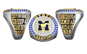 模造金属亜鉛合金チャンピオンリング バスケットボール野球トーナメント優勝リング ラインストーン付き - Product Image 3