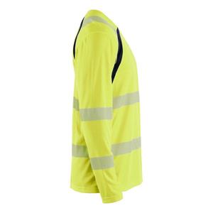 BLAKLADER - 359910133389S T-shirt à manches longues protégé contre les UV Hi-vis jaune/bleu marine-EAN 7330509932490 HI-VIS WORKWEAR - Product Image 4