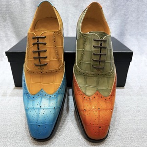 Zapatos de Vestir Formales para Hombre, Estilo Europeo, para Otoño, Zapatos Oxford de Encaje de Dos Tonos, Ligeros y Transpirables para Oficina y Negocios - Product Image 4