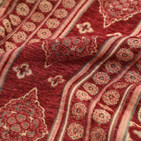 Tissu Jacquard Sadu de style arabe 100 % polyester, caractéristiques ethniques modernes, très vendu par TengHui, pour canapé, mobilier, textile, rouge