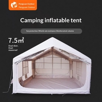 Tente de toit gonflable Pengyuan en tissu Oxford double couche, entièrement automatique, à montage rapide, toutes saisons, 7,5 m² pour le camping