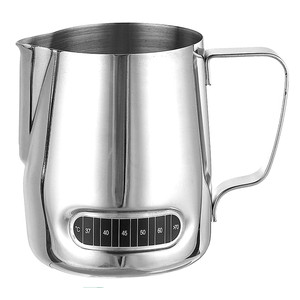 Nhà Máy Trực Tiếp Thép Không Gỉ Sữa Bọt <span class=keywords><strong>Pitcher</strong></span> Với Không Thấm Nước Kỹ Thuật Số Nhiệt Kế 600Ml Công Suất Wholesaled Cà Phê Jug - Product Image 1
