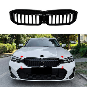 Bmw 3 Series G20 G21 G28 Lci 2023+ Single Line Night Grille Kit Piano Black Bumper Mounting Hardware Included - Product Image 5