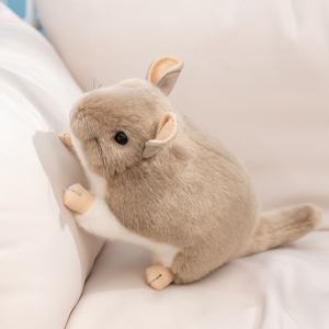 Peluche <span class=keywords><strong>chinchilla</strong></span> réaliste en position couchée, jouet en peluche mignon pour enfants, cadeau en peluche animal - Product Image 2
