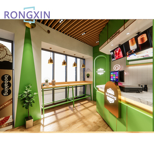 Negozio di succhi al dettaglio Interior Design Boba Tea Juice Bar <span class=keywords><strong>Shop</strong></span> Fitting Bubble Wood Beverage <span class=keywords><strong>Shop</strong></span> Fitout Fast Food Counter Design - Product Image 1