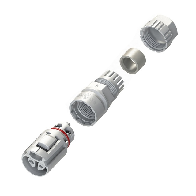 Exceedconn 2 Pin Female Waterproof Small Quick Pluggable Connector