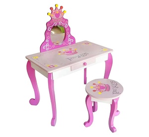 Ensemble table et chaise de maquillage pour petite fille, design moderne, miroir de princesse, <span class=keywords><strong>coiffeuse</strong></span> pour enfants - Product Image 2