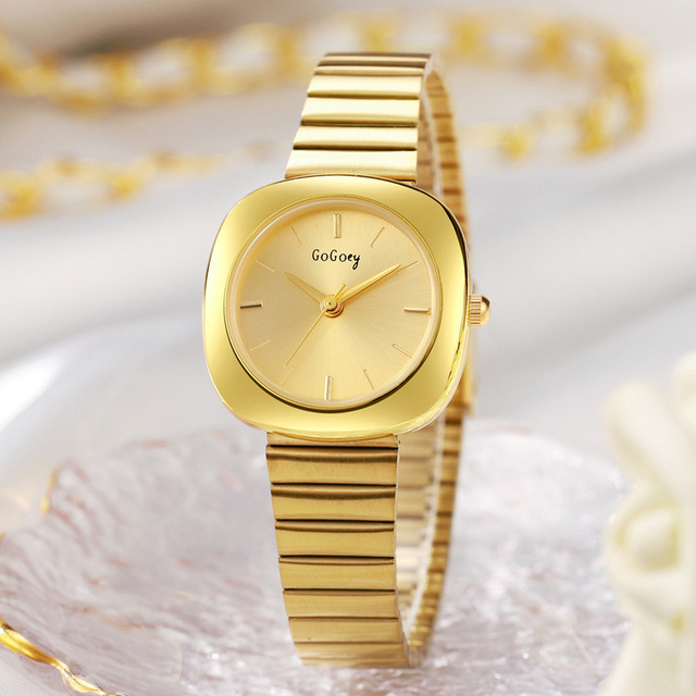 Wholesale square Fashionable Ladies' Watches, Minimalist and Elegant Alloy Cases, Steel Bands, Casual Quartz Wristwatches