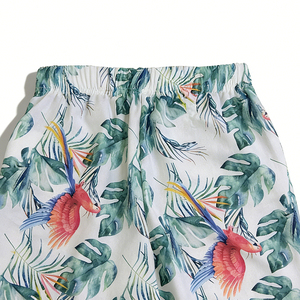 Completo Estivo di Alta Qualità per Ragazze: Maglietta a Maniche Corte e <span class=keywords><strong>Pantaloncini</strong></span> con Stampa di Foglie <span class=keywords><strong>Verdi</strong></span>, Tessuto Traspirante e Confortevole - Product Image 4