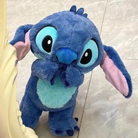 Boneka Stitch Plush dengan Lampu, Lilo & Stitch Angel Boneka Bercahaya, Teman Tidur Lembut dan Menenangkan untuk Anak-Anak