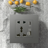 Prise de courant universelle multifonctionnelle de haute qualité à double pôle avec panneau tactile 10A/16A