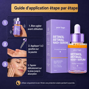 Suero de Retinol de Marca Privada para Reafirmar e Hidratar, Antienvejecimiento, Sensación Juvenil, Mejora la Textura Áspera, Absorción Rápida, para Todo Tipo de Piel - Product Image 6