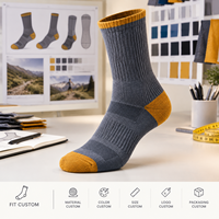 Chaussettes de sport en tricot respirant pour la course sur sentier, renforcées, montantes, couleur ardoise ambre, avec maintien de la voûte plantaire, en laine et nylon, avec coussinets talon-orteil