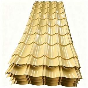 Tôle d'acier galvanisé ondulé prépeint / Tôle Galvalume / Tôle de toiture en Aluzinc colorée pour soudage et pliage ASTM - Product Image 2