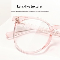 Nouvelle monture de lunettes carrée unie de style coréen, en nylon, ultra-légère, translucide rose clair, unisexe, pour influenceurs de maquillage, JF5020