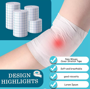Cinta de Fijación No Tejida con Pegamento Termofusible de 5cm de Ancho y 10m de Largo, Lista para Enviar, Marca HYPO - Product Image 4