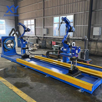 Station de soudage de tuyaux entièrement automatique par robot industriel, station pour la fabrication de tuyaux et de bobines de tuyaux