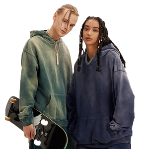 Nhà Sản Xuất Tùy Chỉnh Rửa Sạch Áo Quá Khổ Axit Rửa Áo Kéo Hơn Thời Trang Phố Người Đàn Ông Của Hoodies - Product Image 1