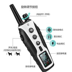 Collier d'entraînement pour chien SmartPet Rs3, télécommande étanche rechargeable pour équipement d'entraînement pour animaux de compagnie avec écran couleur - Product Image 1