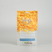 Aangepaste Afdrukken Vochtbestendige Stand Up Rits Pouch Voedsel Plastic Verpakking Zak Voor Noten Droog Fruit Koekjes Met Doorzichtig Venster