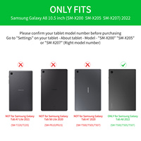 Casing Keyboard untuk Samsung Galaxy Tab A8, casing 10.5 inci 2024 Model (sm-x200/x205/x207)