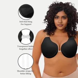 New design push up sexy mature push up bra backless seamless extra thin invisible bra