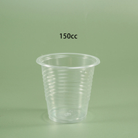 Gobelets en plastique jetables personnalisés 130/150/180/240cc Gobelets en plastique transparent Boîte de gobelets jetables en PP