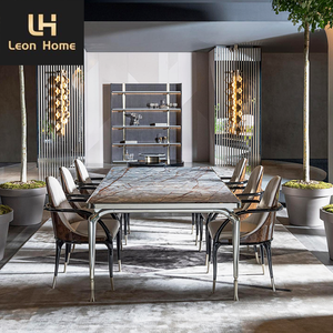 China Foshan fabricante personalizado Formal elegante mesa de comedor de mármol moderno de lujo juego de mesa de comedor muebles de comedor - Product Image 1