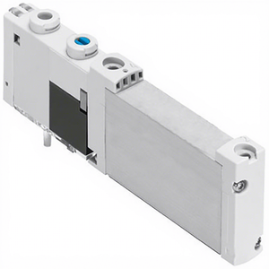 วาล์วโซลินอยด์แบบ 5/2 ทาง รุ่น VUVG ซีรีส์ VUVG-B10-M52-RZT-F-1T1L 573416 24V DC วาล์วควบคุมทิศทางลมแบบติดตั้งบนฐานย่อย สำหรับระบบอัตโนมัติ - Product Image 1