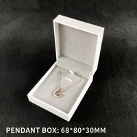 Boîte de présentation de bijoux en papier PU blanc de luxe avec logo personnalisé, fabrication directe d'usine, angle droit, avec insert en velours