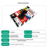 Boîte cadeau personnalisée en carton blanc écologique et recyclable pour batterie externe, avec fenêtre et impression offset pour téléphone portable