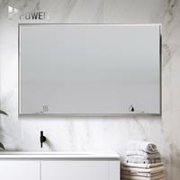 Distributeur de savon automatique sans contact 2 en 1 sèche-mains sans balai design armoires de salle de bain miroir vanité de salle de bain