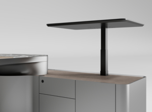 Hiện đại nổi l-hình dạng văn phòng bàn lên và xuống bảng thiết kế với chất liệu gỗ phong cách nội thất văn phòng - Product Image 5