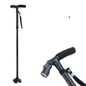 ไม้เท้าพับได้แบบ LED สำหรับผู้สูงอายุ พร้อมแกนอะลูมิเนียมอัลลอยด์น้ำหนักเบา ปลายยางสีดำ 3 ข้อต่อ รองรับการใช้งานได้หลากหลาย - Product Image 3