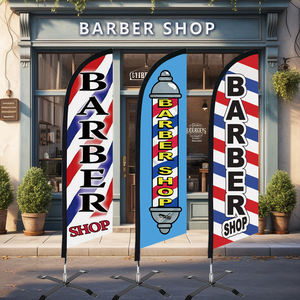 Özel açık reklam afişi olmadan kutup Swooper plaj bayrağı promosyon bayrakları ve afişler berber dükkanı tüy kanat bayrağı - Product Image 3
