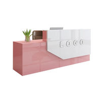 XTQT-014 Ensemble de bureau de réception moderne en panneau mélaminé, design extensible, processus de scellement des bords complet, usage commercial, personnalisable
