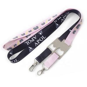 Anime Themed Eco-Friendly <b>Polyester</b> <b>Lanyard</b> Bottle Opener Custom Logo Via Silk Screen Printing for Mobile Phone Keychain Strap - Product Image 4