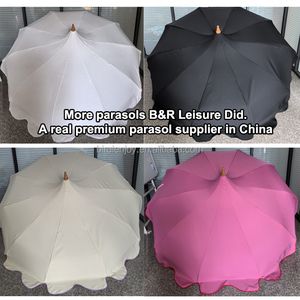 <span class=keywords><strong>8</strong></span> 'Heavy Duty in alluminio palo esterno giardino parasole grande esterno Patio ombrellone e Base con finiture rosse per cortile Hotel piscina