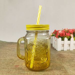 Vaso de Agua Portátil de Vidrio y Plástico de 480 ml con Diseño de Letras en Degradado Minimalista, Cambia de Color, con Tapa, para Uso Unisex, Regreso a Clases - Product Image 4