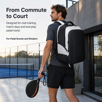 Sac à dos de padel imperméable de haute qualité, nouveau design 2026, sac à raquettes de padel en EVA, sac à dos de sport multifonctionnel pour le padel